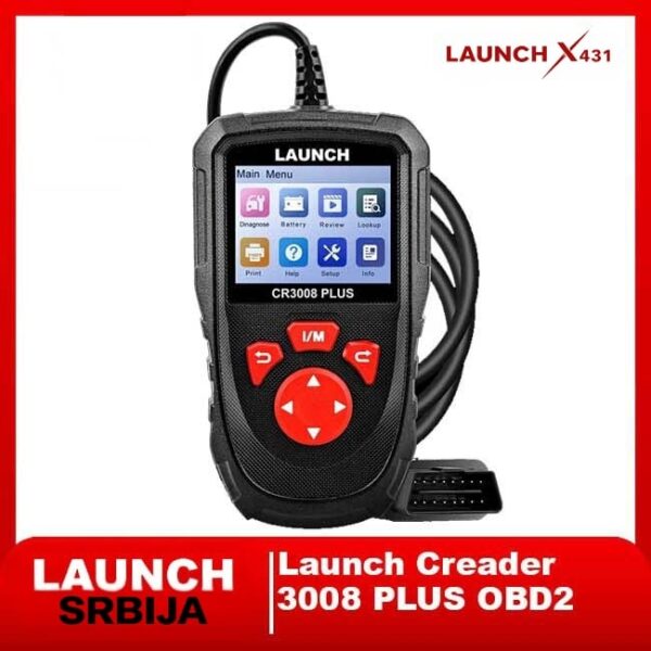 LAUNCH Creader CR3008 Plus OBD2 dijagnostički uređaj sa kablom i ekranom