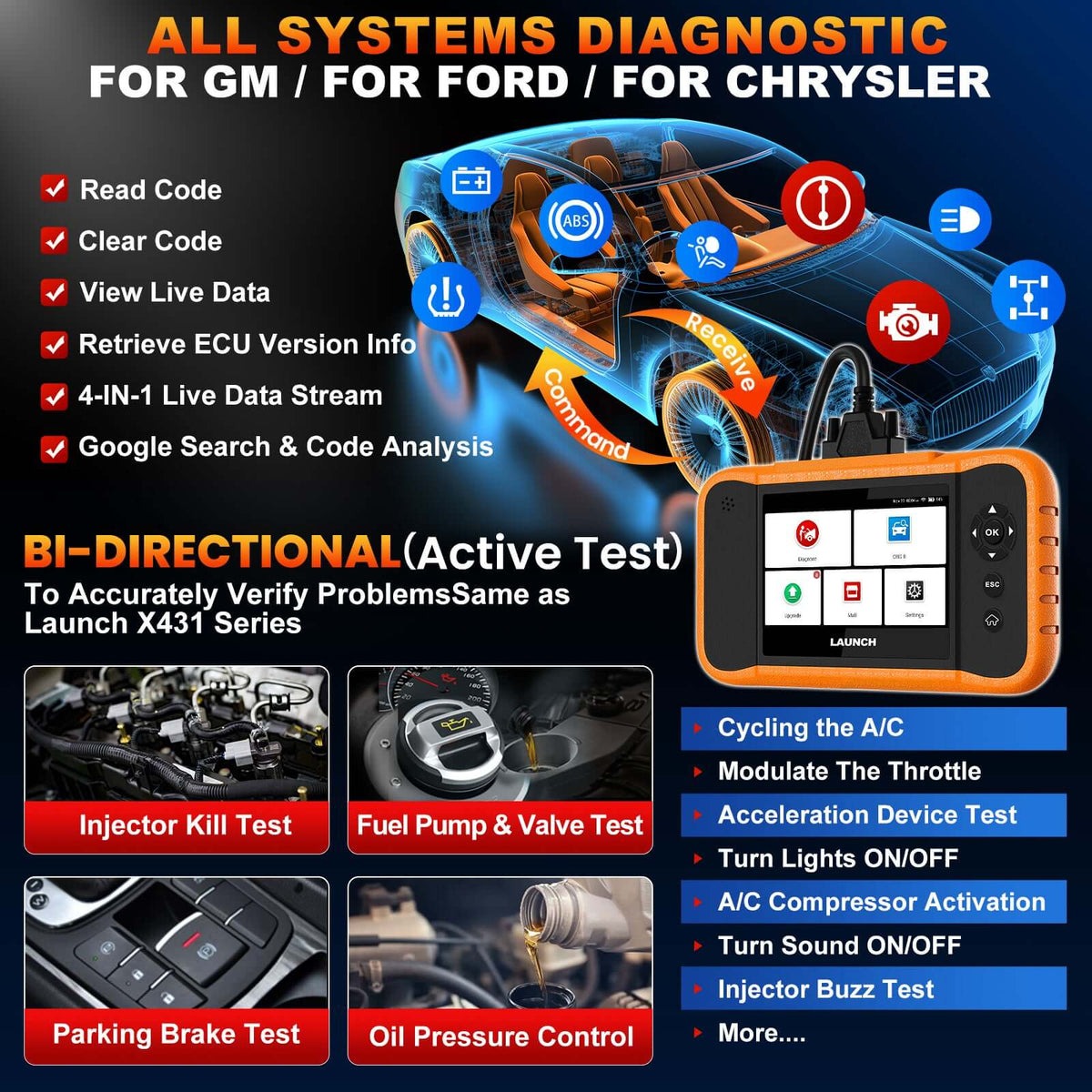 Launch X431 Creader Elite 2.0 – Profesionalna dijagnostika za Ford, c i Chrysler vozila - Slika 3