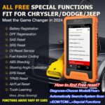 Launch X431 Creader Elite – polna diagnostika 120+ sistemov za Chrysler Dodge Jeep